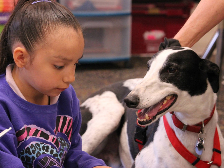 Rico visits with New Mexico student